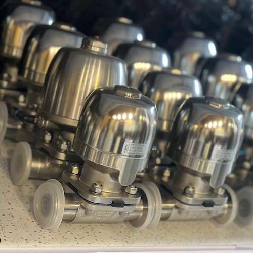 شیر پنوماتیک کلمپی تمام استیل 316